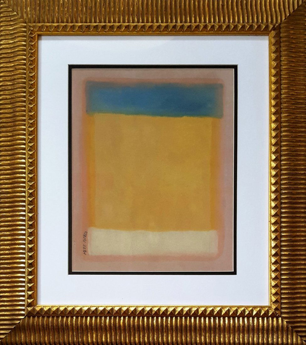 Signed Mark Rothko gouache on paper (1 of 3)