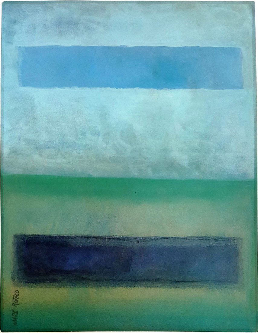 Signed Mark Rothko gouache on paper (1 of 2)