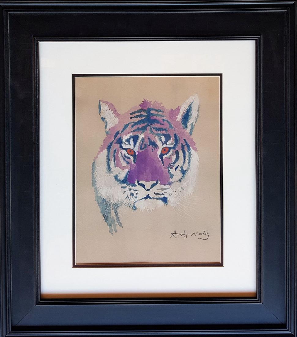 Signed Andy Warhol gouache on paper (1 of 3)