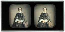 FRENCH STEREO DAGUERREOTYPE OF A WOMAN