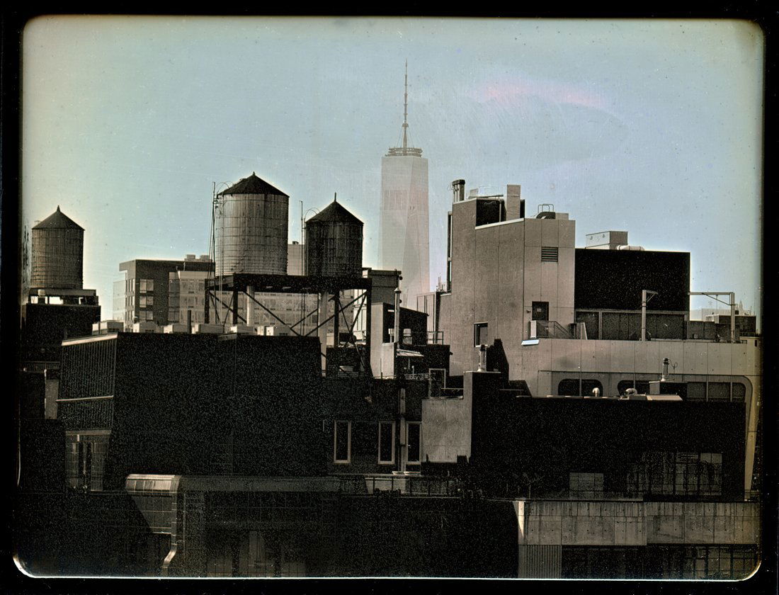 MANHATTAN EVENING, 4/7/19: Quarter plate daguerreotype.Jerry Spagnoli lives and works in New York City.He is currently working on a series of historical documentation projects. The preoccupation of these projects is how the per
