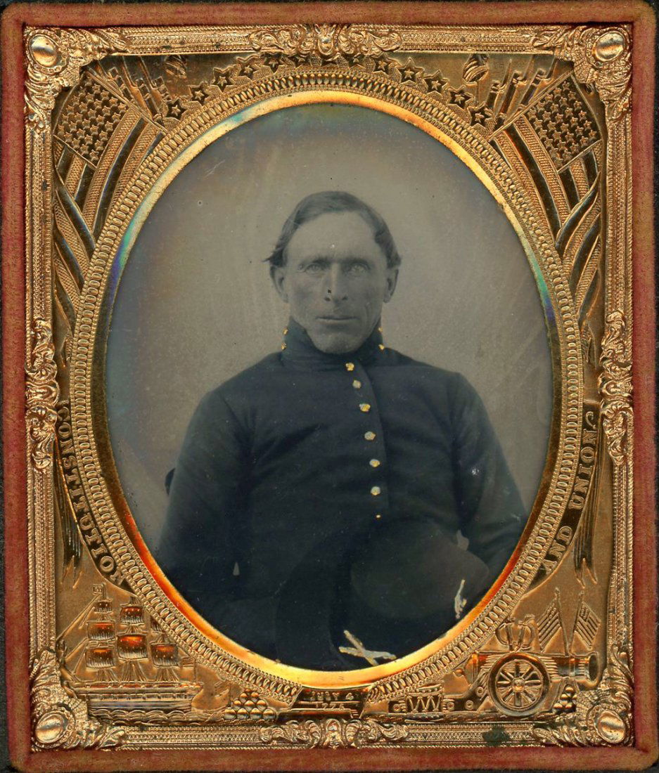 CIVIL WAR CAVALRY SOLDIER FLAG CASE PATRIOTIC MAT (1 of 2)