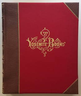 THE YOSEMITE BOOK, PHOTOS BY CARLETON WATKINS: Cover page: "GEOLOGICAL SURVEY OF CALIFORNIA. J. D. WHITNEY, STATE GEOLOGIST. THE YOSEMITE BOOK; A DESCRIPTION OF THE YOSEMITE VALLEY AND THE ADJACENT REGION OF THE SIERRA NEVADA, AND OF THE BIG