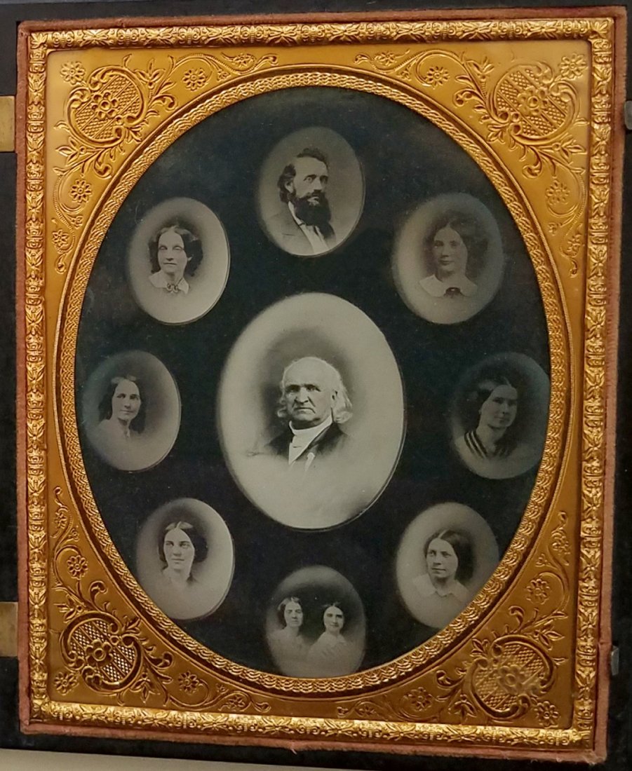 HALF PLATE MEDALLION AMBROTYPE IN RARE WASHINGTON MONUMENT CASE (1 of 8)