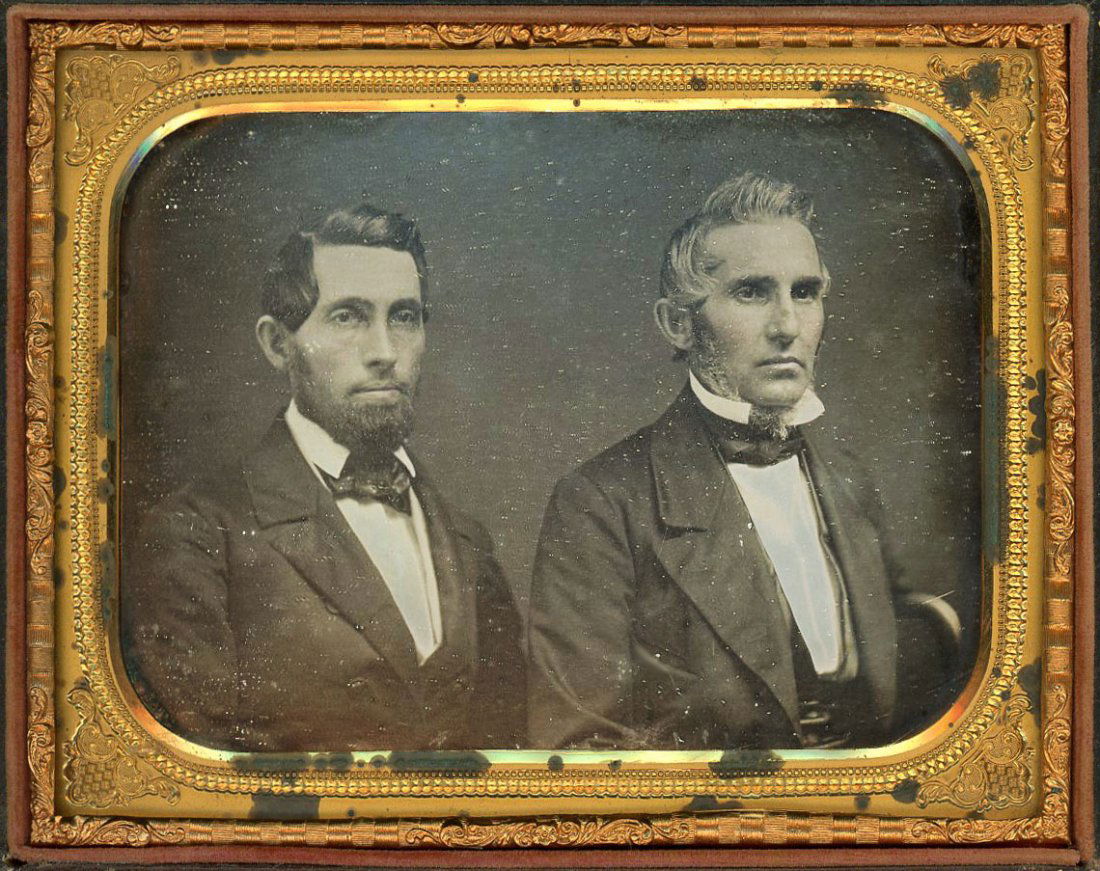 HALF PLATE DAGUERREOTYPE MEN AT AN ANGLE (1 of 2)