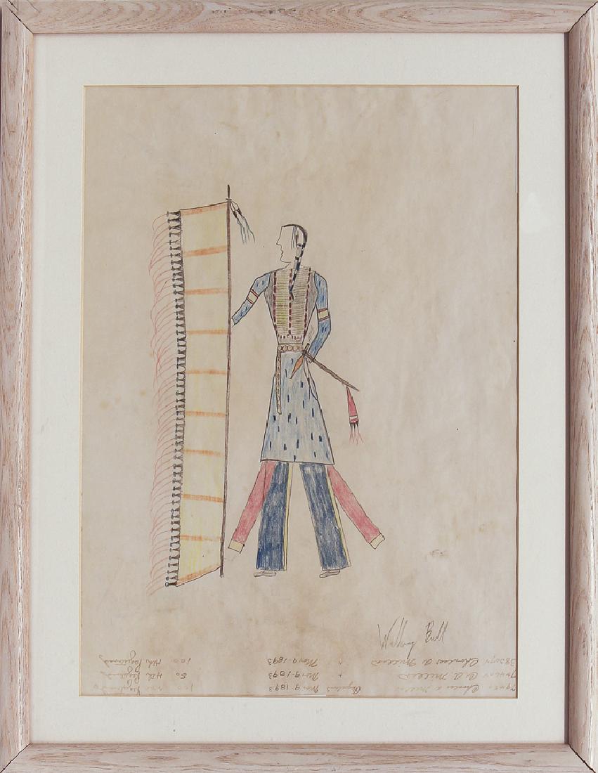 Unknown Artist - Walking Bull/Two Warriors with Two (1 of 2)