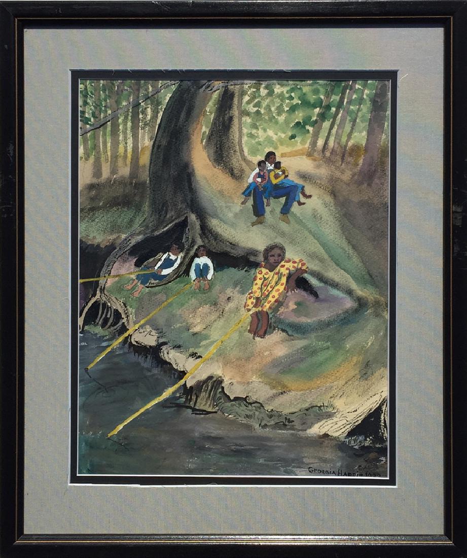 Georgia Harris (1903-1978) - Untitled (Children (1 of 2)