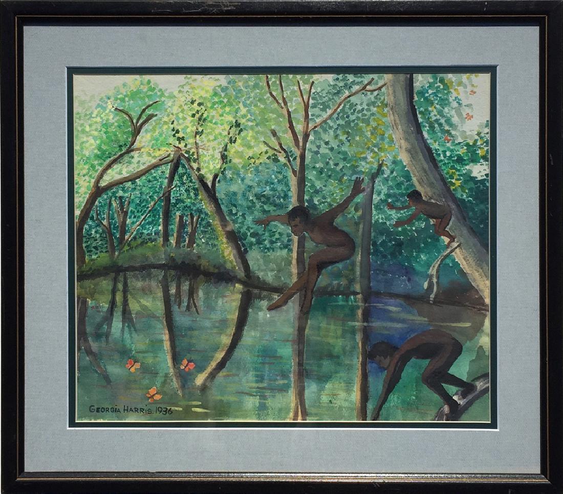 Georgia Harris (1903-1978) - Untitled (The Swimming (1 of 2)