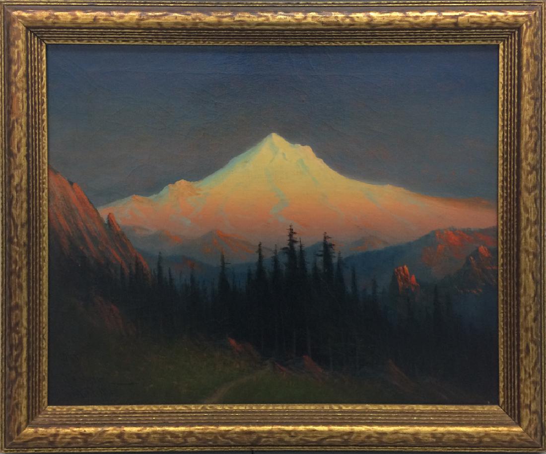 J.E. Stuart (1852-1941) - Sunset Glow, Diamond Peak, OR (1 of 3)