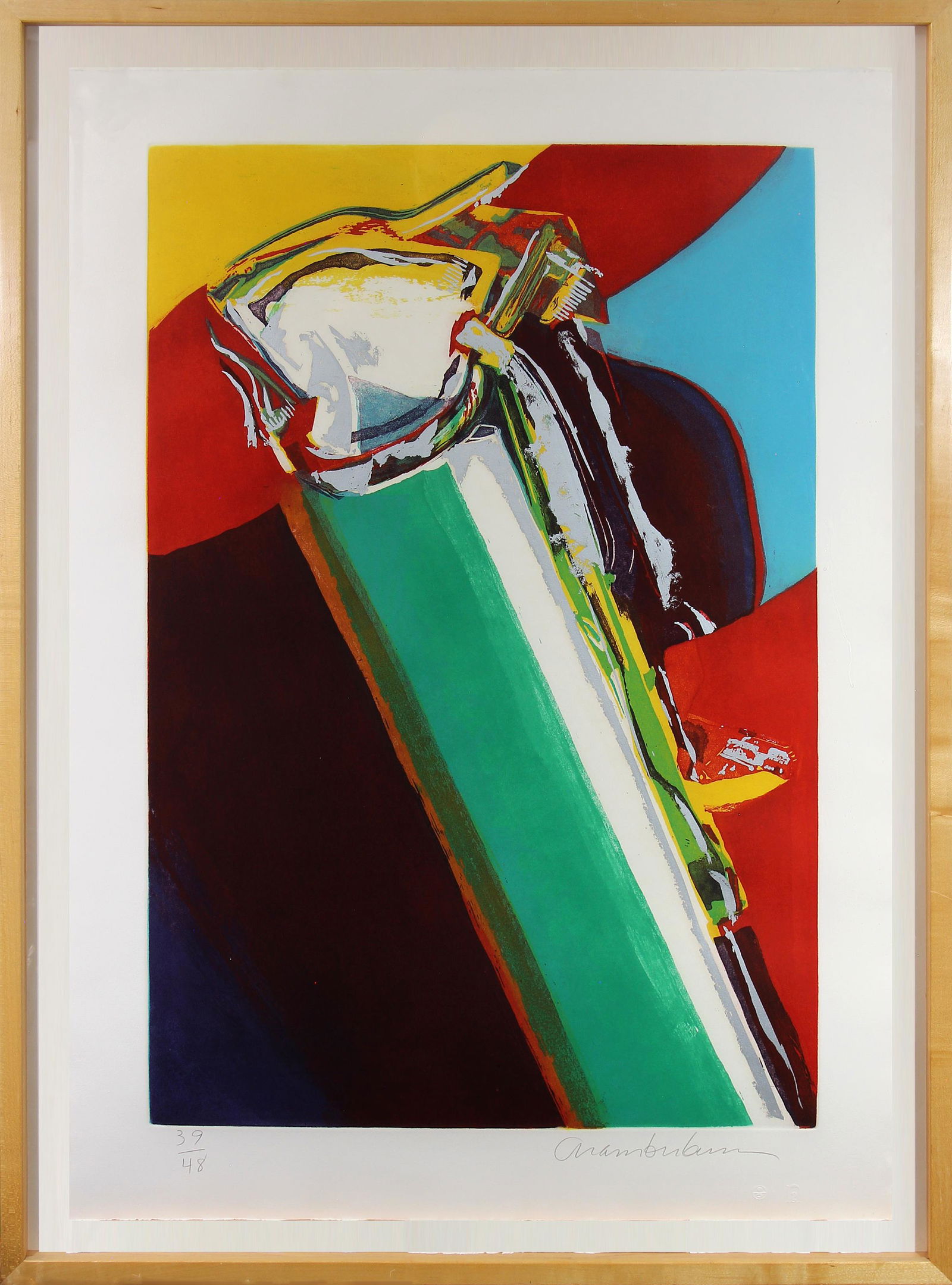 John Chamberlain, Untitled (Abstract Yellow, Red, (1 of 1)