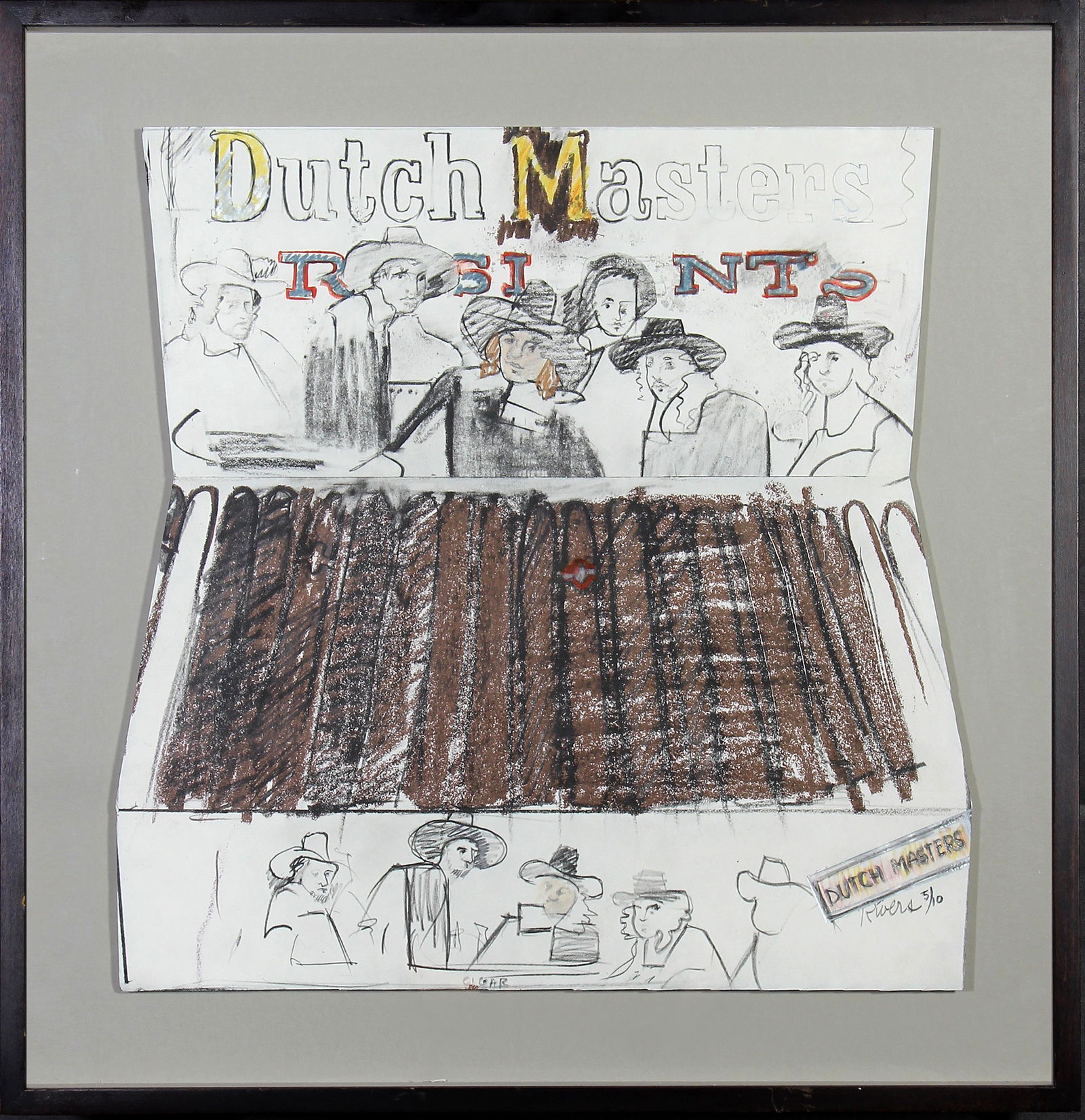 Larry Rivers, Dutch Masters: ARTIST: Larry Rivers (1923-2002) MEDIUM: Hand Colored Offset Lithograph in Colors DATE: n.d. DIMENSIONS: 14 x 13.5 in. (image); 18.25 x 17.625 in. (framed) SIGNATURE: LR in pencil Rivers 5/10 CONDITIO