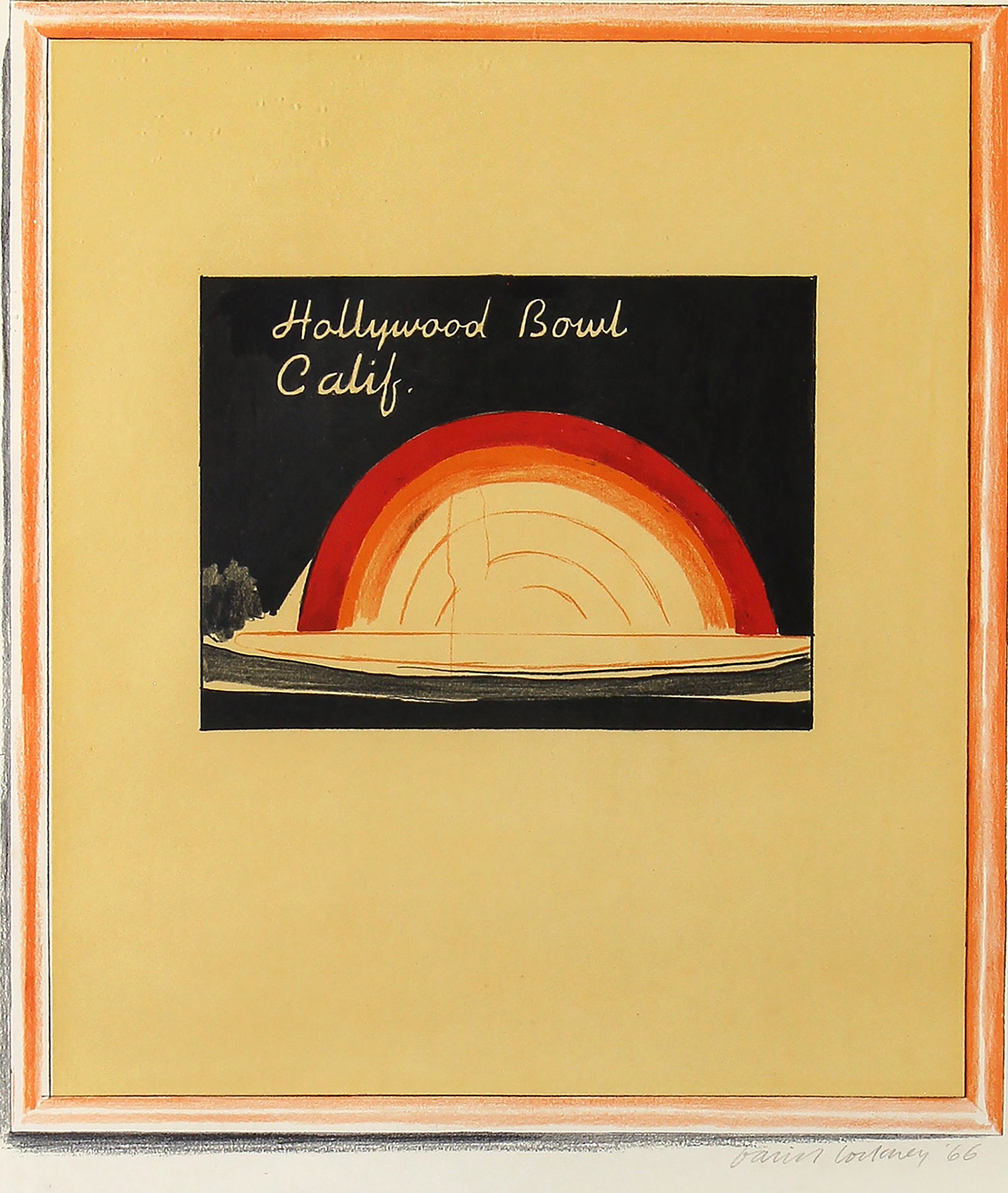 David Hockney, A Hollywood collection (Exhibition: ARTIST: David Hockney (b.1937) MEDIUM: Offset Lithograph DATE: 1966 DIMENSIONS: 29.75 x 21.75 in. (image); 30.75 x 22.875 in. (framed) SIGNATURE: Signed in pencil David Hockney 66 CONDITION: Fine PROV