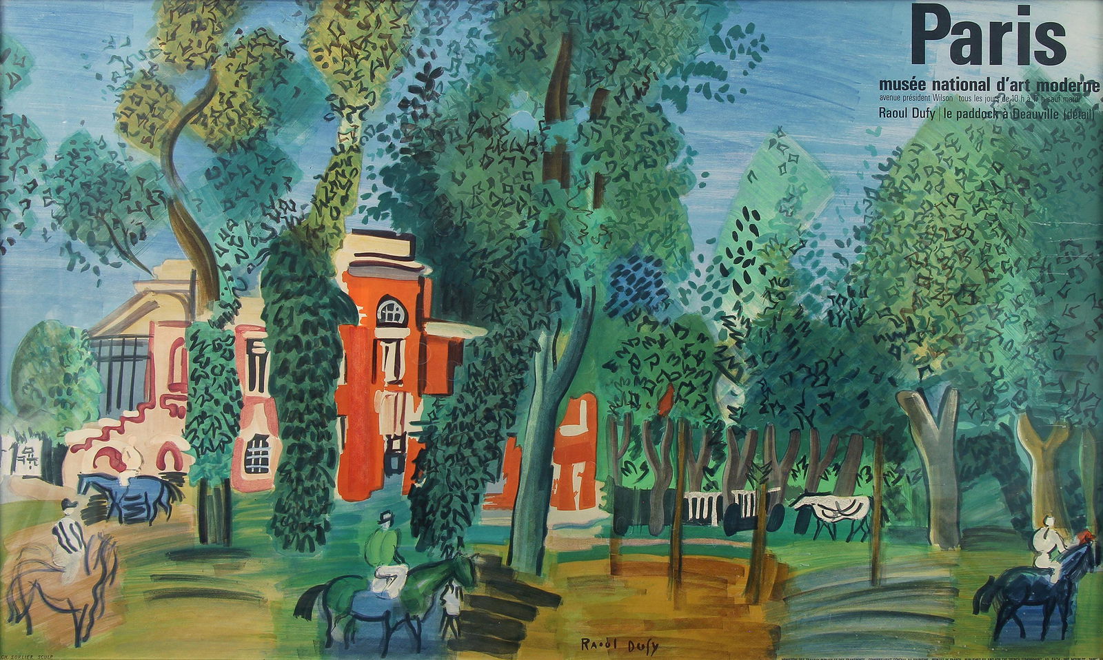Raoul Dufy, Le paddock a Deauville (Exhibition Poster) (1 of 2)