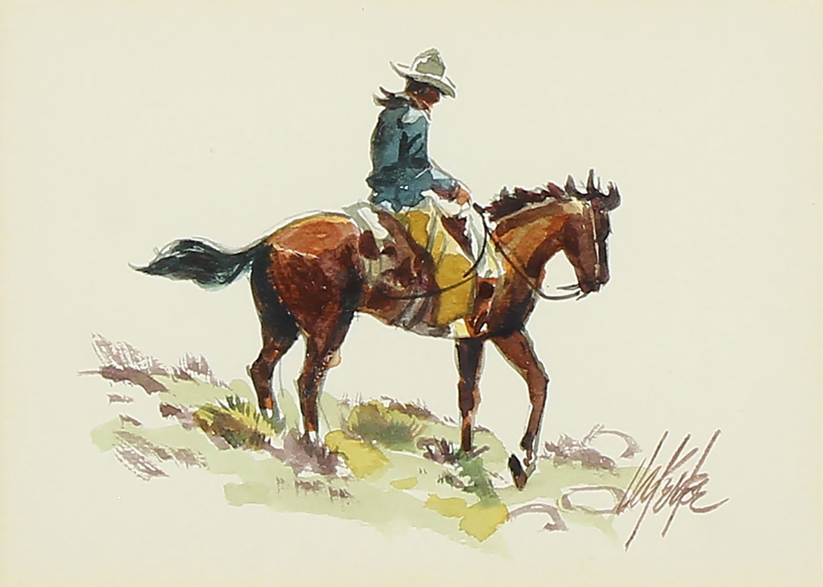 Jake Lee, Untitled (Cowboy on Horse) (1 of 3)