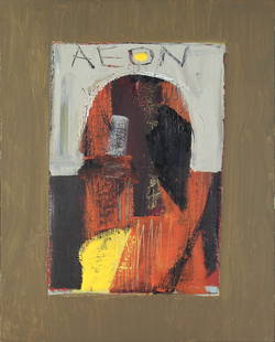 Jamie Chase, Aeon: ARTIST: Jamie Chase MEDIUM: Acrylic on Canvas DATE: 2002 DIMENSIONS: 22 x 18 in. (framed) SIGNATURE: Signed verso Jamie Chase Aeon 02 CONDITION: Excellent PROVENANCE: Private Collection, Santa Fe, NM