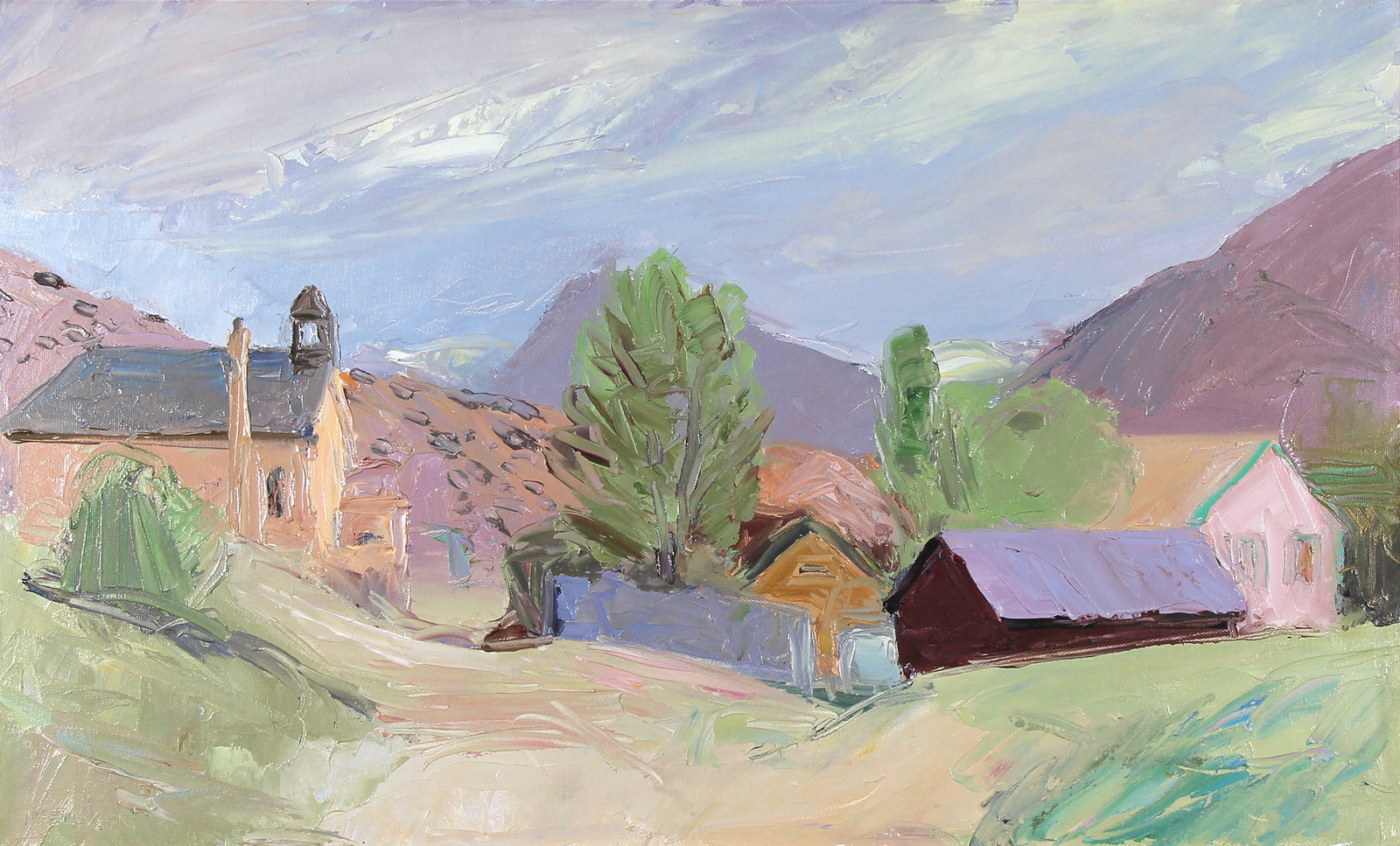 Louisa McElwain: ARTIST: Louisa McElwain (1953-2013) MEDIUM: Oil on Canvas Date: 1990 DIMENSIONS: 18.5 x 30.5 in. (image); 20 x 32 in. (framed) Signature: Lower left scribed into paint McElwain; verso titled, signed, 