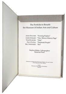 The Portfolio to Benefit the Museum of Indian Arts and Culture: John Fincher, Evening Poplars; Tom: ARTIST: John Fincher (b.1941); Tom Palmore (b.1945); Bill Shepherd (b.1943); Paul Pletka (b.1945); James Havard (1937-2020) MEDIUM: Lithographs in Colors (Set of 5 with each signed as 24/65) EDITION: