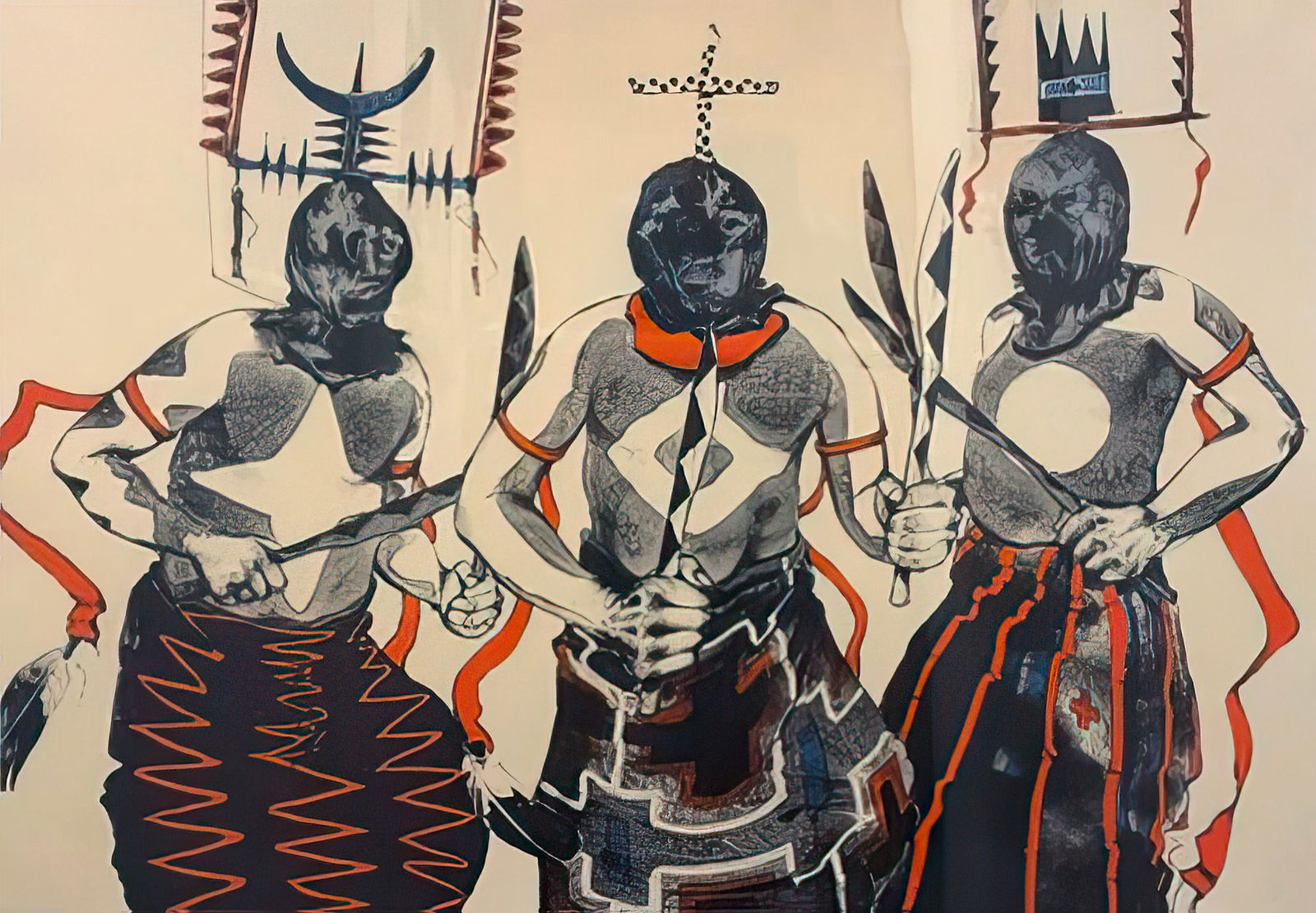 Paul Pletka, Untitled (Three Spirit Dancers) (1 of 1)