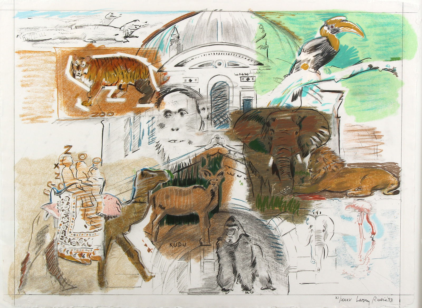 Larry Rivers, Bronx Zoo (1 of 3)