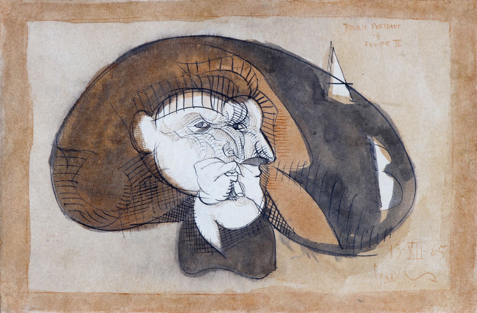 Jose Luis Cuevas, Double Sided Portrait of Felipe II (1 of 3)