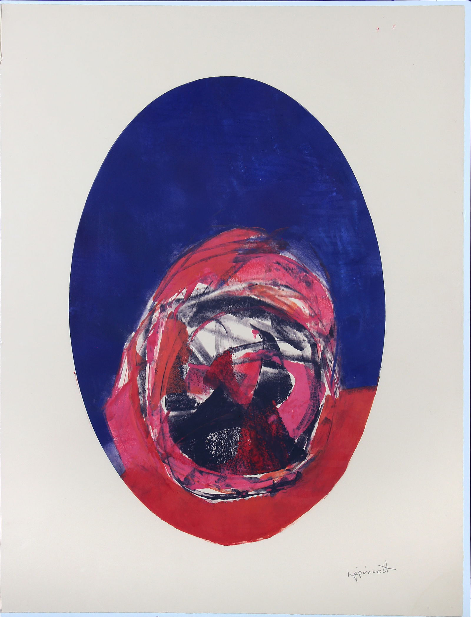Janet Lippincott, Untitled (Red Blue Oval) (1 of 1)