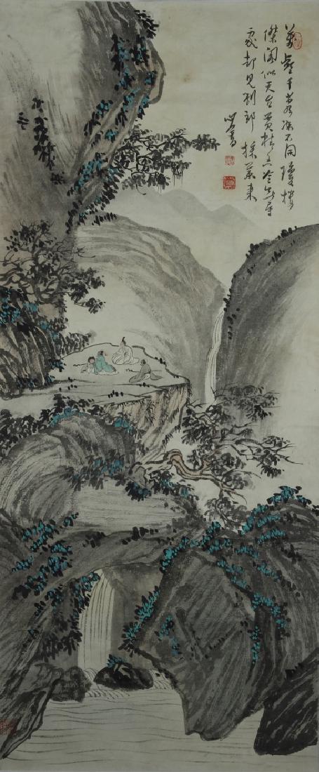 Chinese Scroll Painting Of Landscape (1 of 3)