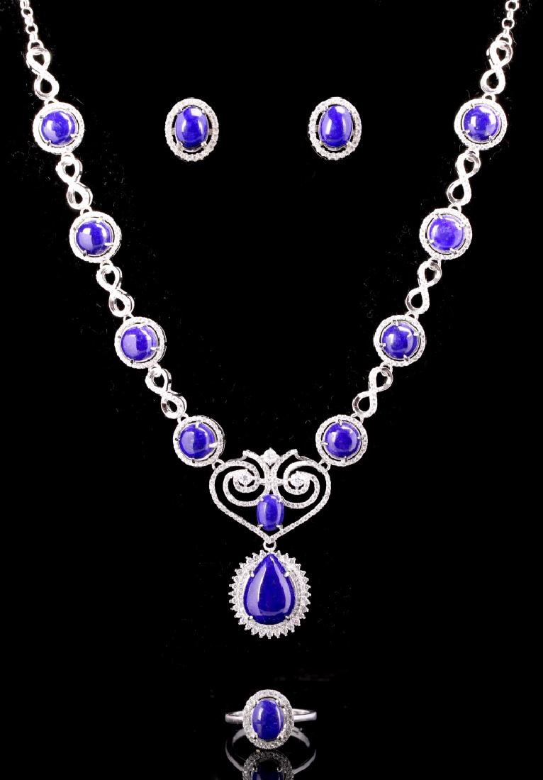 Set of Chinese Necklace, Ring, and Earrings (1 of 6)