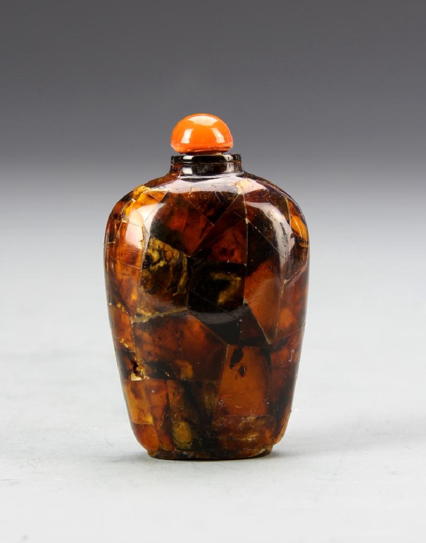 Chinese Amber Snuff Bottle (1 of 1)