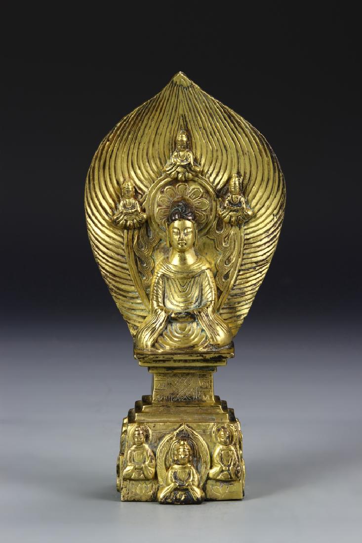 Chinese Antique Gilt Buddha (1 of 5)