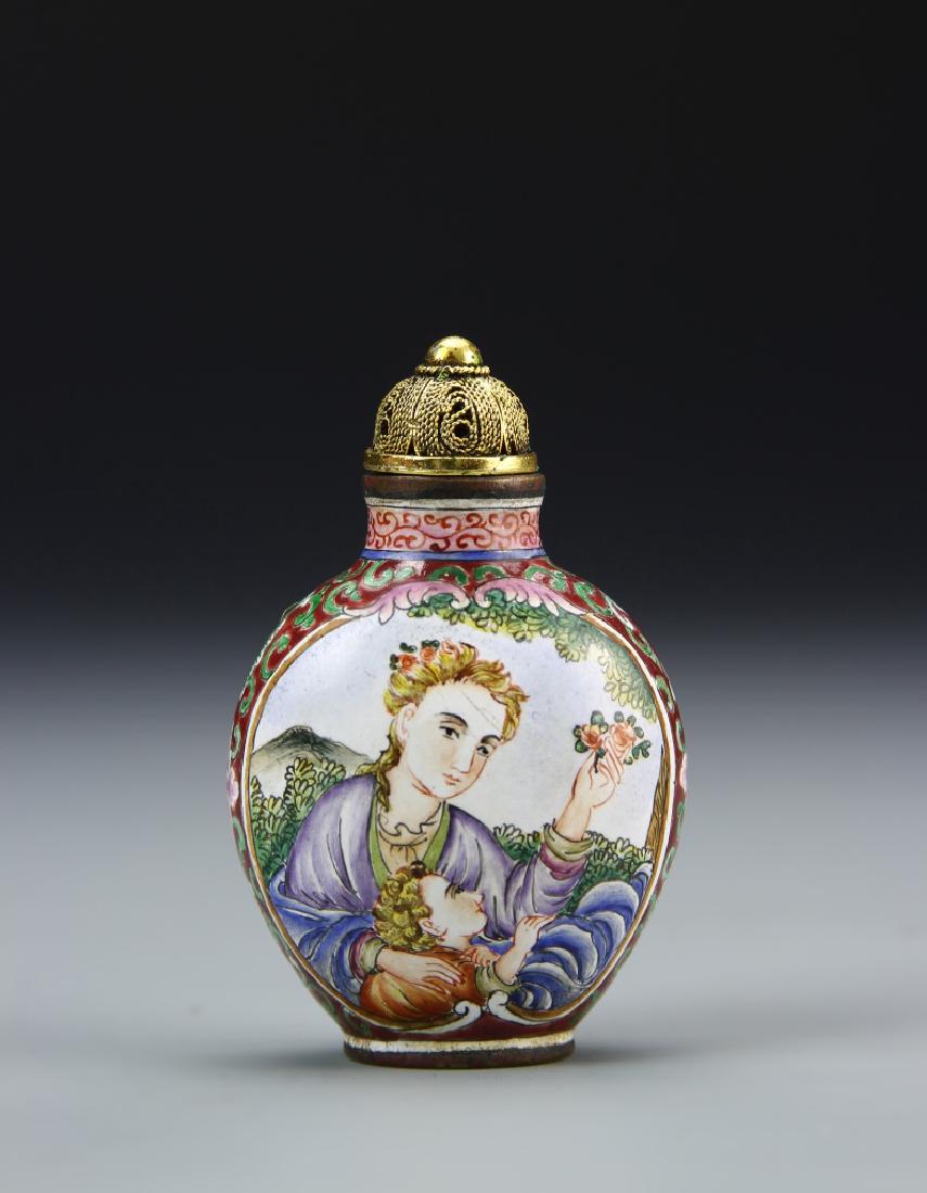 Chinese Enameled Snuff Bottle (1 of 5)