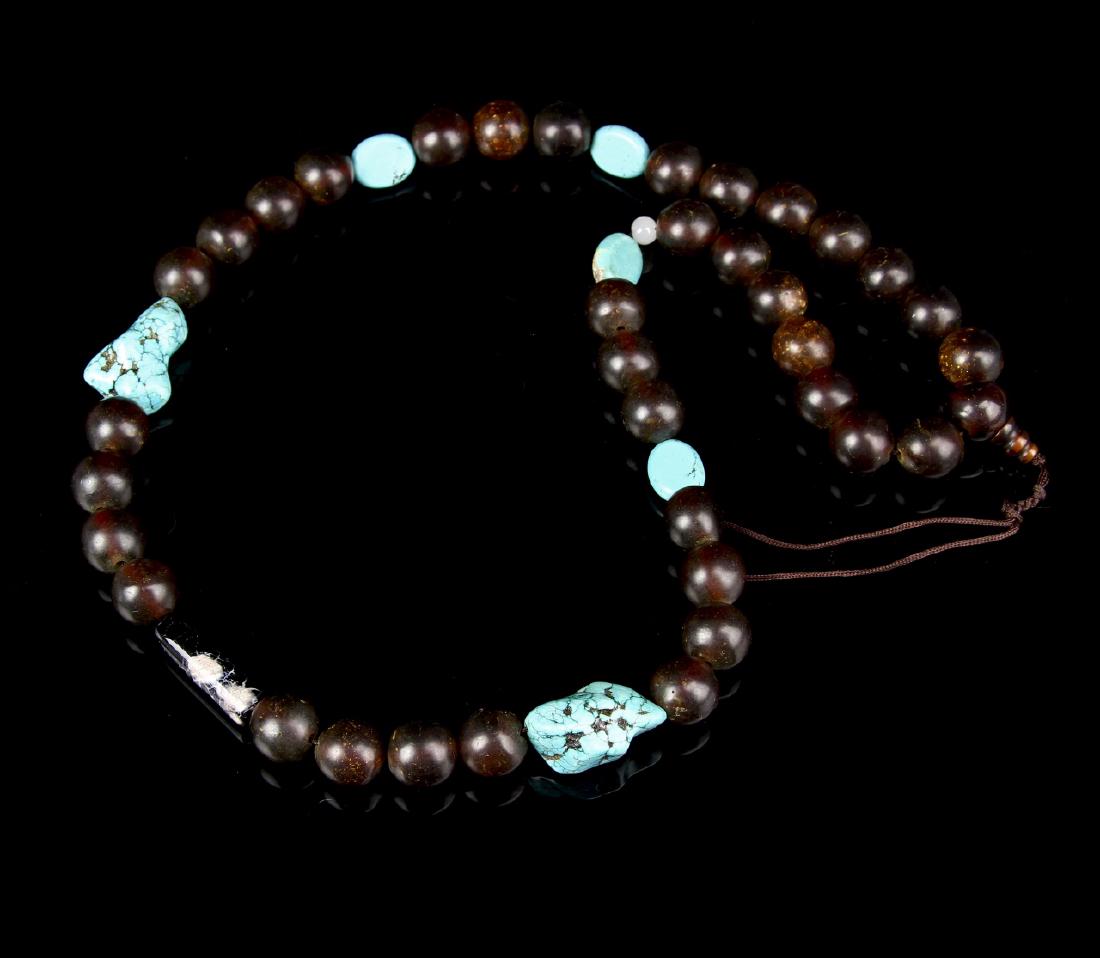 Tibetan Amber and Turquoise Necklace (1 of 3)
