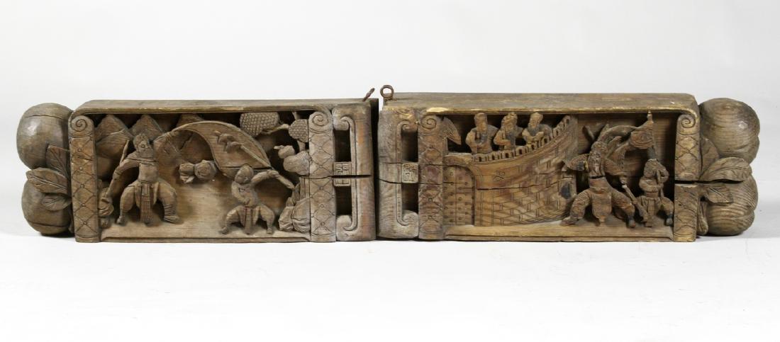 Two Chinese Wood Architectural Corners (1 of 5)