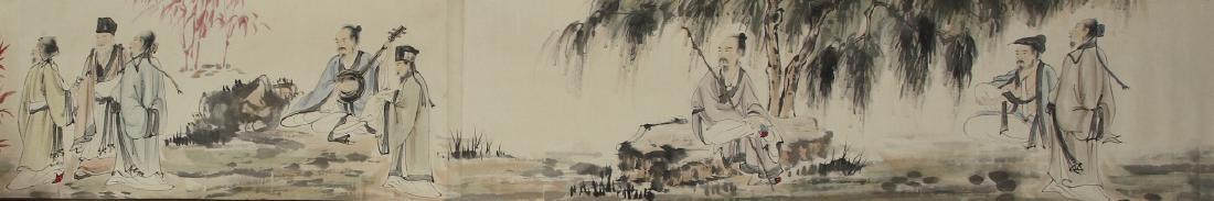 Chinese Hand Scroll of Scholars (1 of 4)