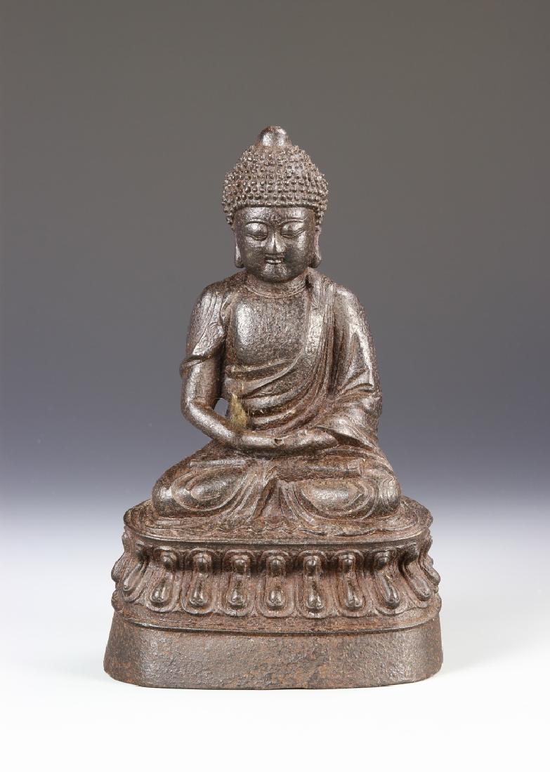 Chinese Antique Iron Buddha (1 of 5)