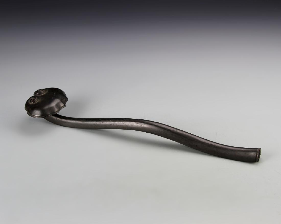 Chinese Carved Zitan Ruyi Scepter (1 of 2)