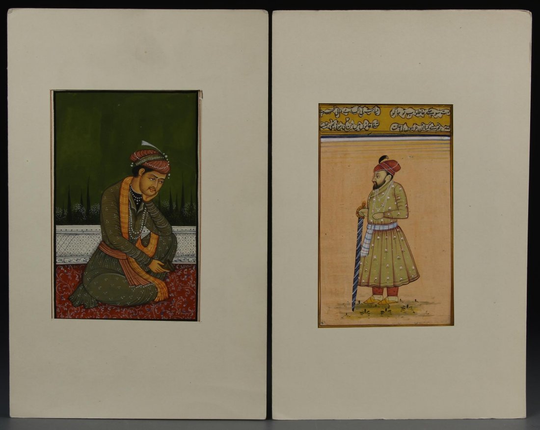 Indian Six Rajasthani Miniature Paintings (1 of 3)