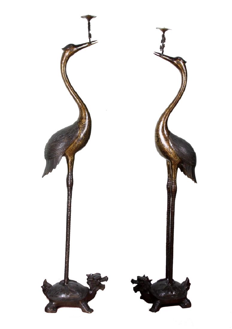 Two Chinese Brass Cranes (1 of 9)