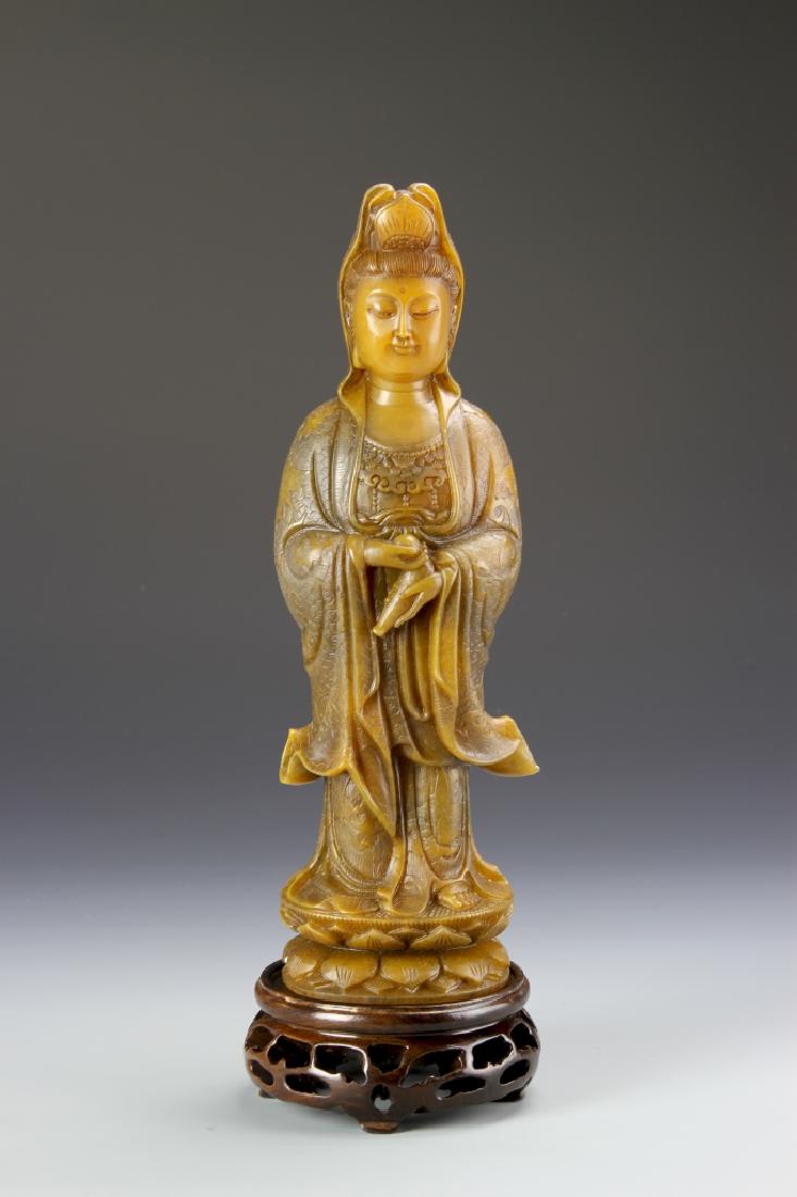 Chinese Shoushan Guanyin Statue (1 of 6)