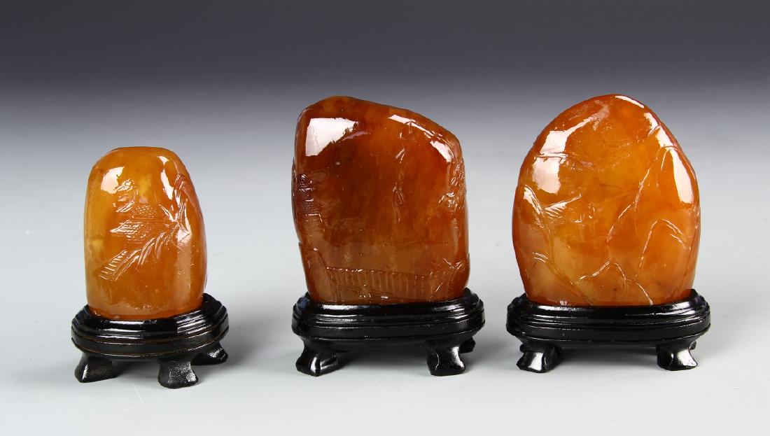 Three Chinese Stone Seal Chops (1 of 4)