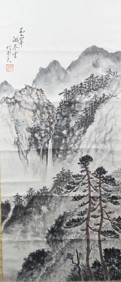 Chinese Scroll Painting of Landscape Scene (1 of 2)