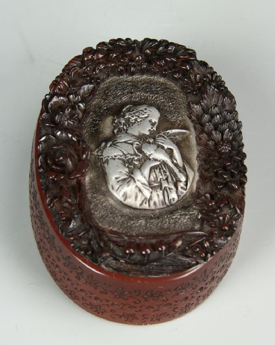 French Amber Box: French Amber Box, 2 x 2 3/4 x 1