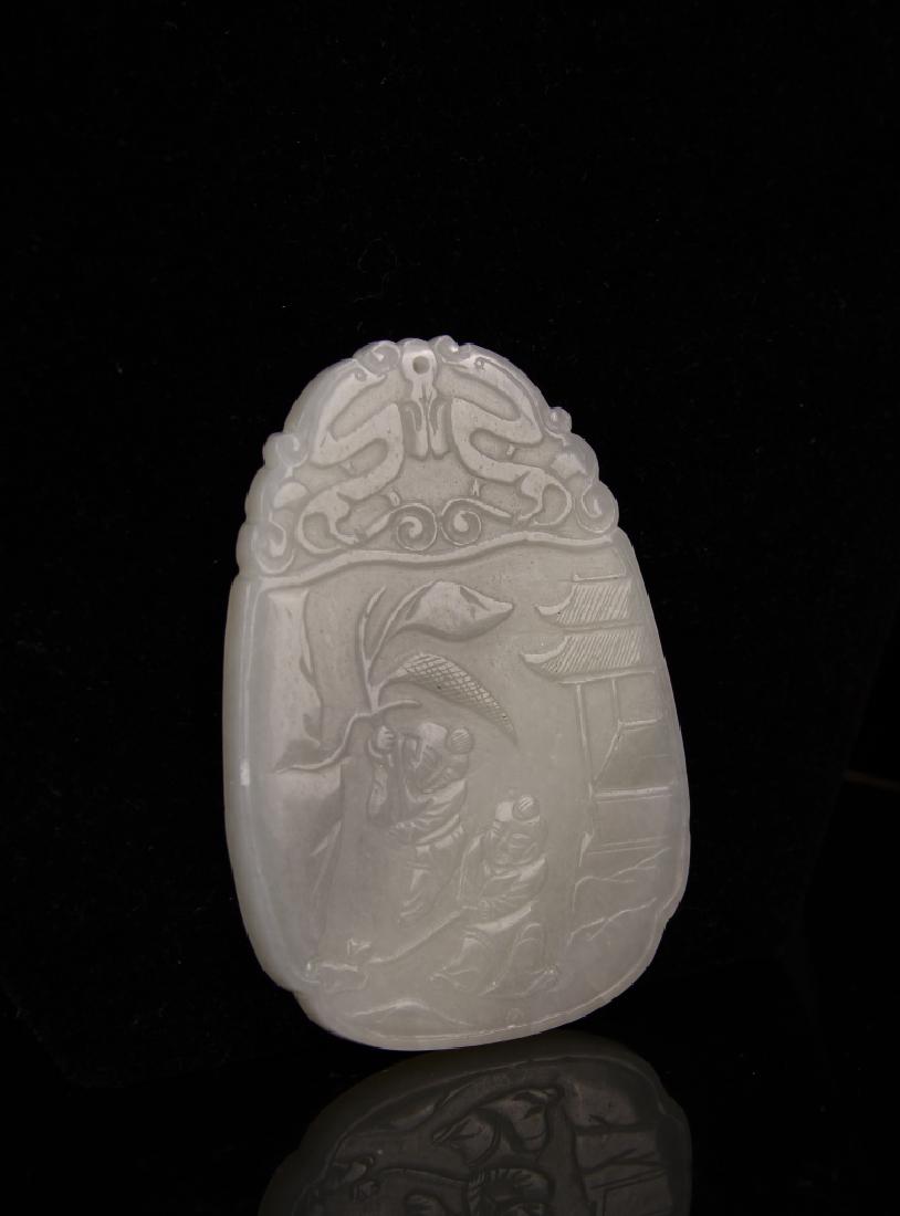 Chinese Antique Carved Boy Pendant (1 of 3)