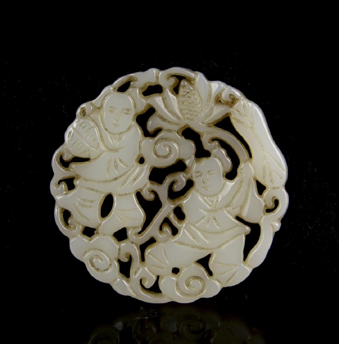 100Chinese Antique Jade Pendant (1 of 2)