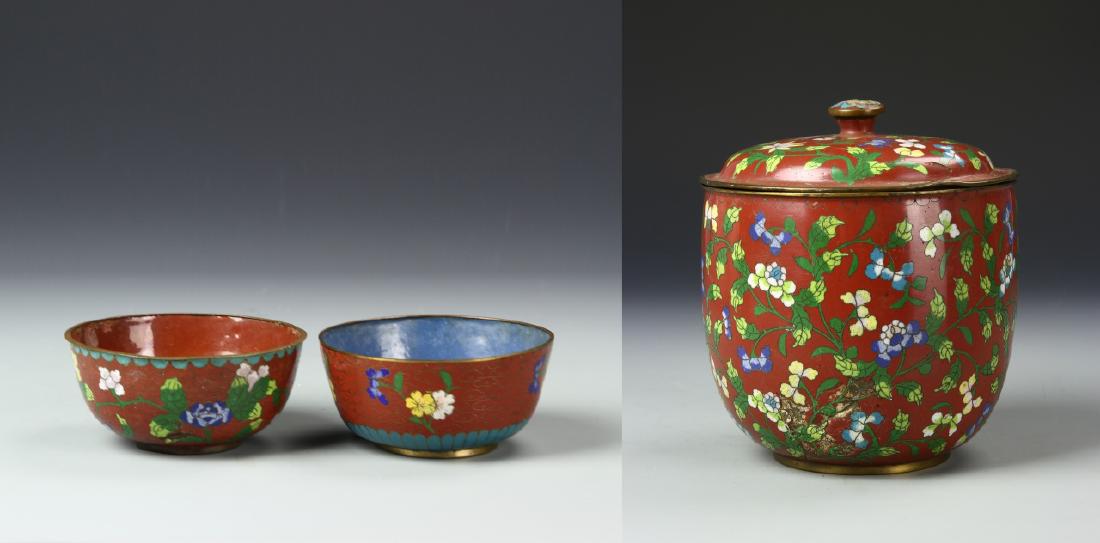 Three Chinese Cloisonne Items (1 of 1)
