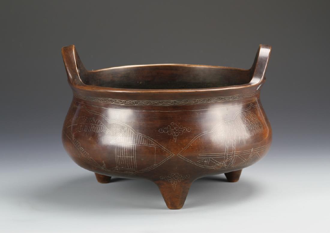 Chinese Bronze Tripod Censer (1 of 1)