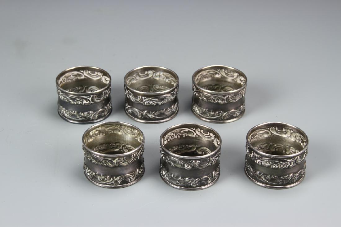 Six Silver Napkin Rings (1 of 1)