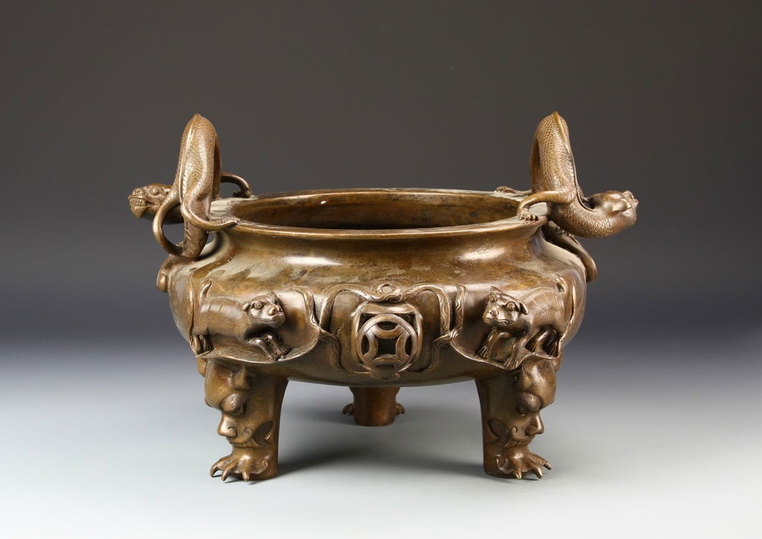 Chinese Bronze Tripod Censer (1 of 6)