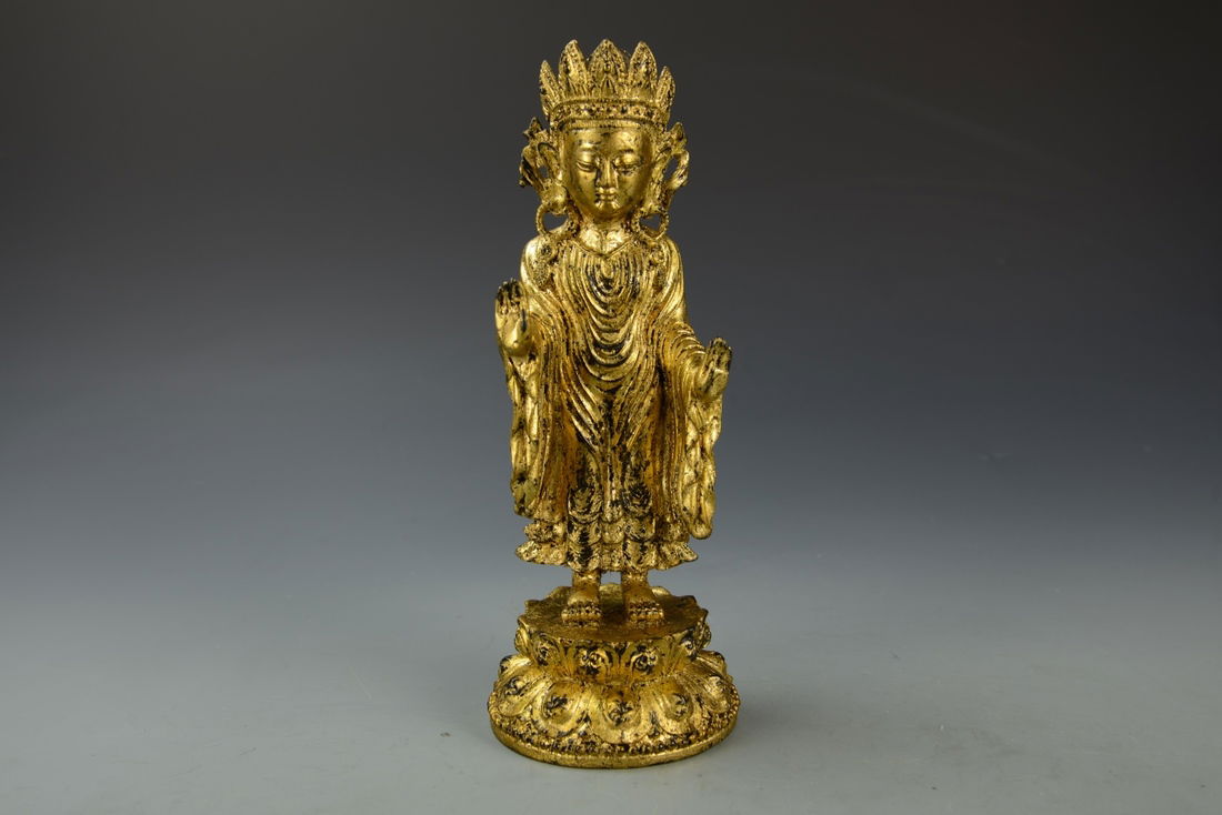 Chinese Gilt Buddha (1 of 6)