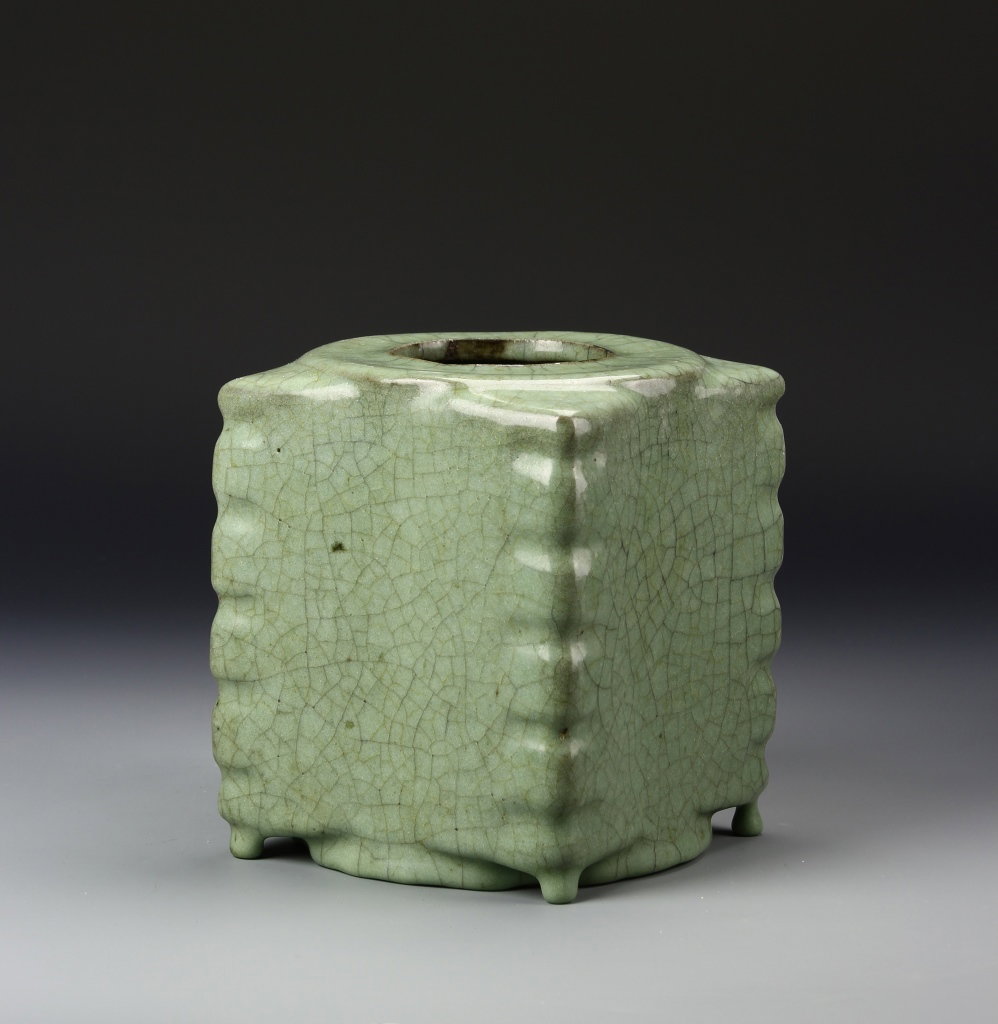 Chinese Cracle Glazed Cong Vase (1 of 6)