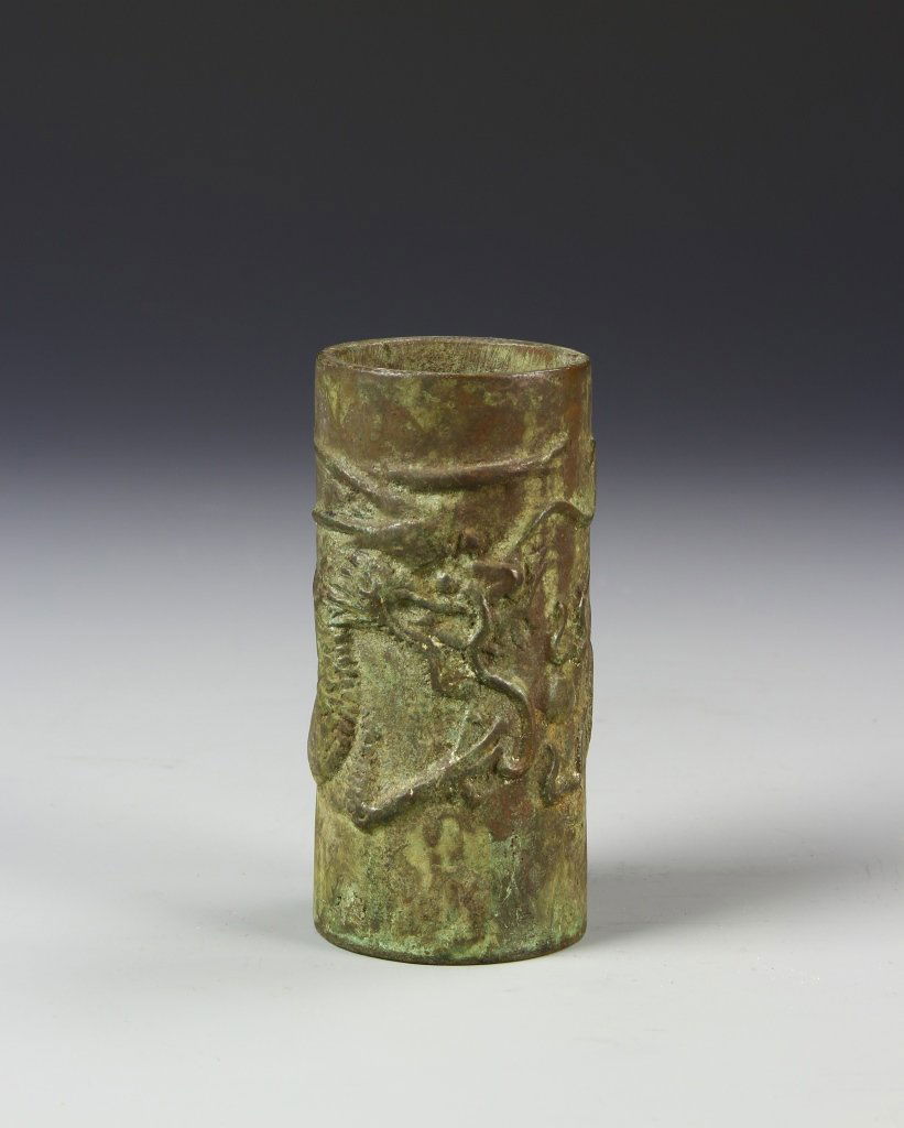 Chinese Bronze Brush Pot (1 of 3)